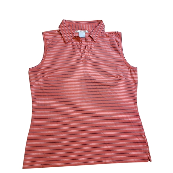 Nike Golf Coral Stripe Stretch Polo Tank XL - Picture 1 of 6